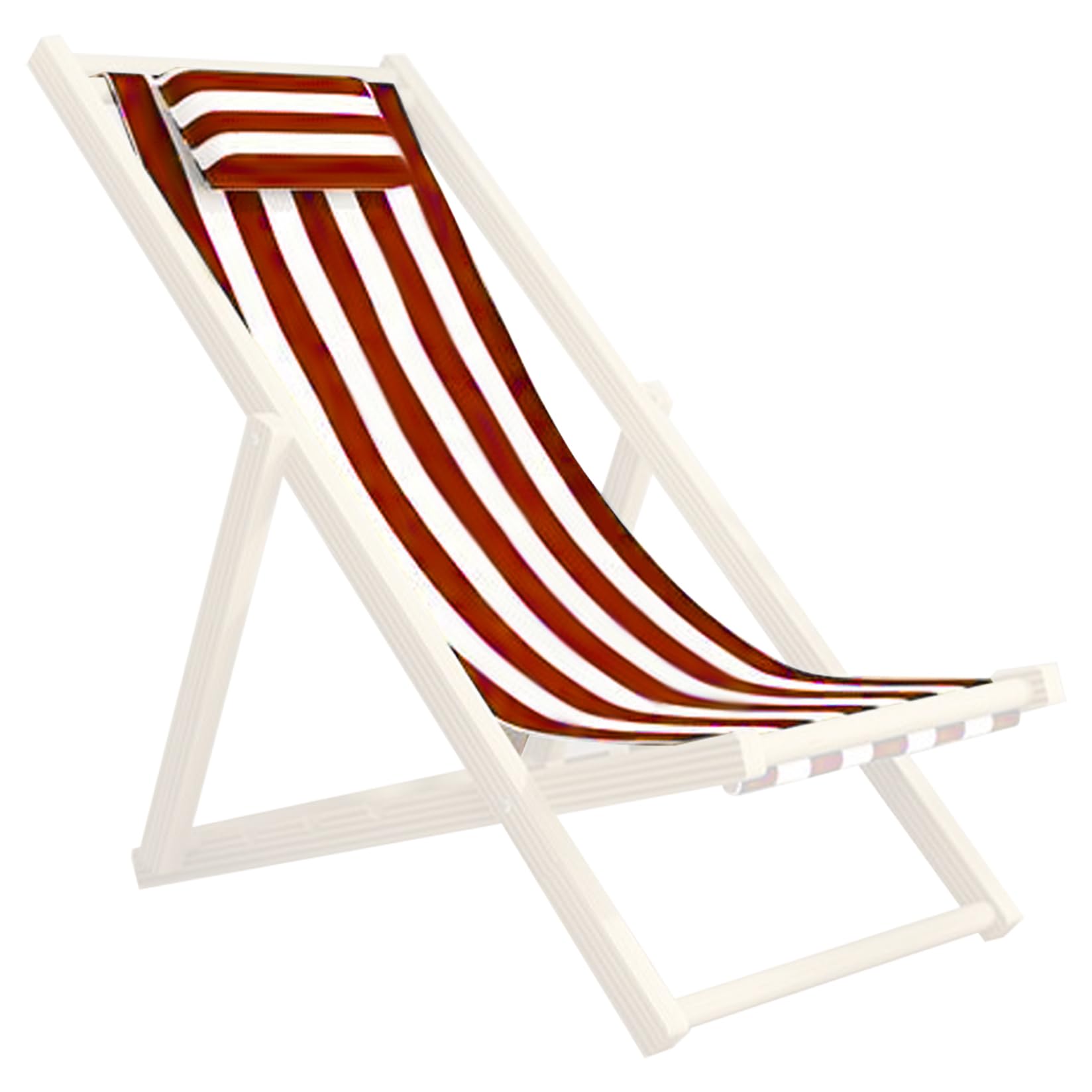 Tela de repuesto para silla de patio de 45 x 17 con rayas rojas y blancas