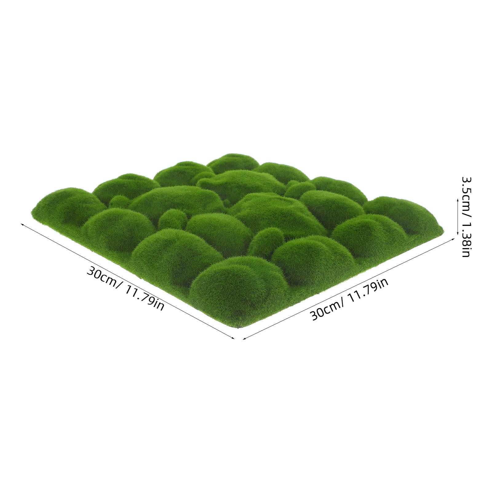 KüNstliches Moos Zum Dekorieren 2 StüCk Beflocktes Pseudomoos 12X12 Zoll NatüRliche Optik FüR Wanddeko Hochzeit DIY Zimmer Aesthetic GrüN Epe Schaum Seidenbaumwolle