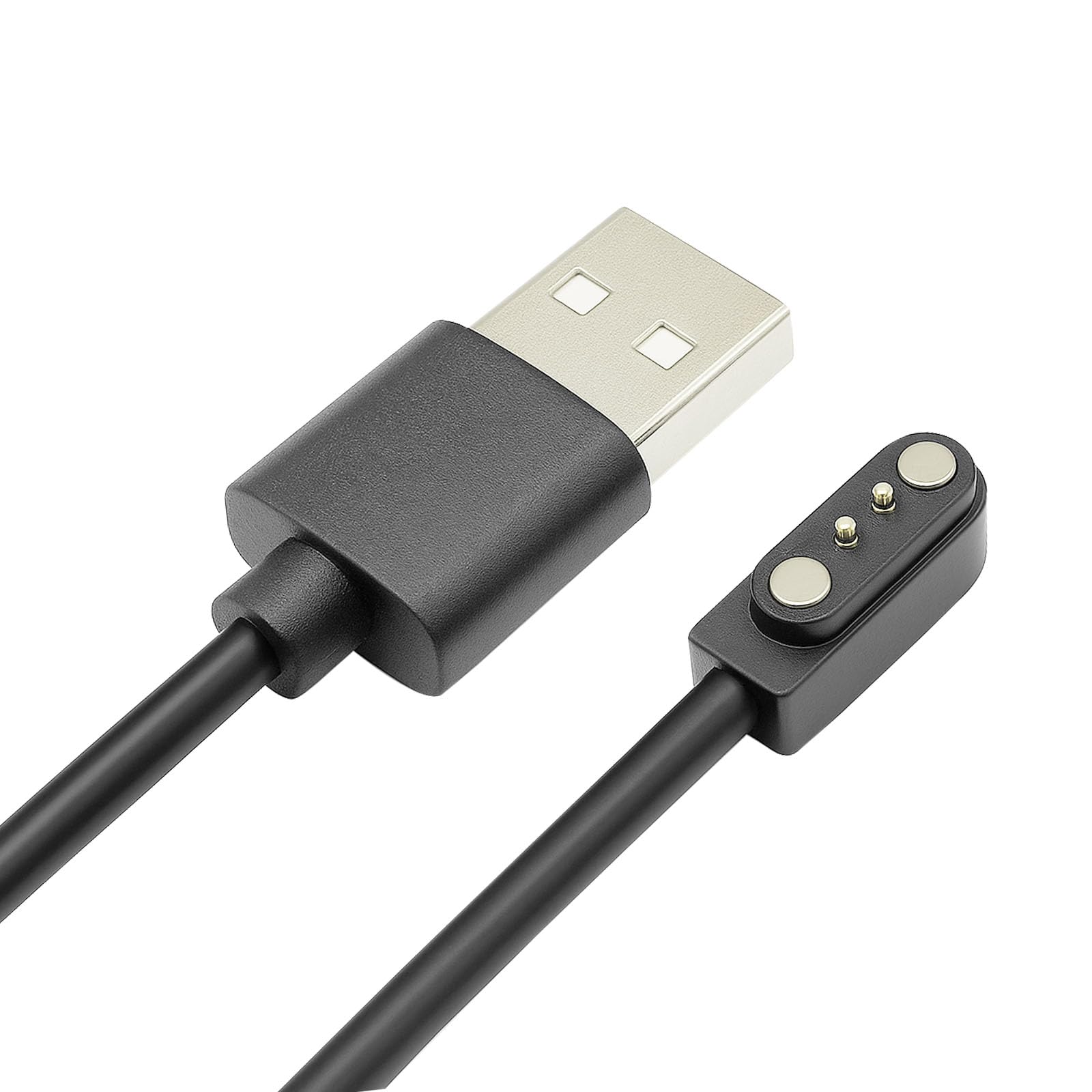 Caricabatterie compatibile con smartwatch VeryFitPro, Fitpolo, Tozo e Yamay, inclusi i modelli SW025, Letsfit ID205L, cavo USB magnetico sostituibile, cavo di ricarica rapida per smartwatch (2, nero)
