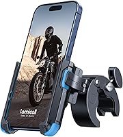 Vista 10 de Lamicall - Soporte para teléfono de motocicleta [Compatible con cámara] [Bloqueo de 1s] Abrazadera para manubrio de bicicleta, clip para teléfono
