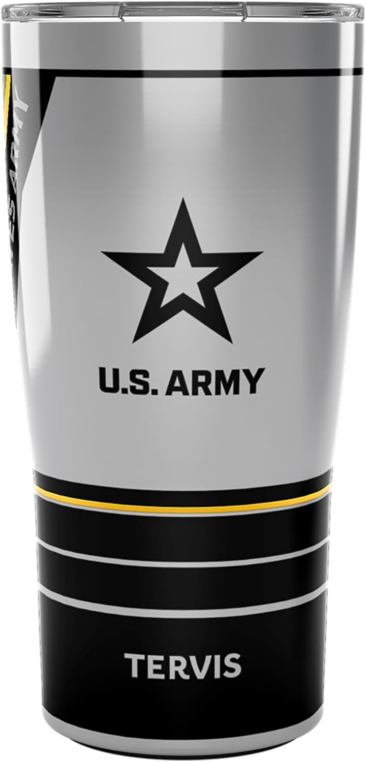 Tervis Traveler Army Forever - Proud Triple Insulated Tumbler Travel Cup Keeps Drinks Cold & Hot, 20oz, Stainless Steel