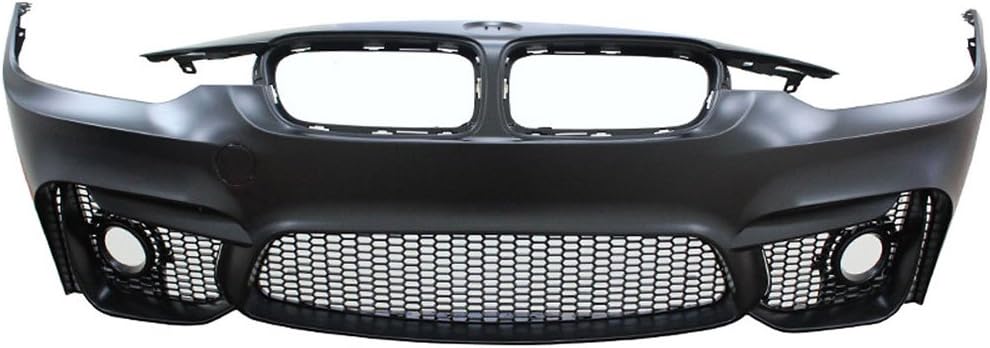 Front Bumper Cover Compatible With 2012-2018 BMW F30, 3 Series M3 Style Front Bumper Cover Conversion Guard With Fog Cover by IKON MOTORSPORTS, 2013 2014 2015