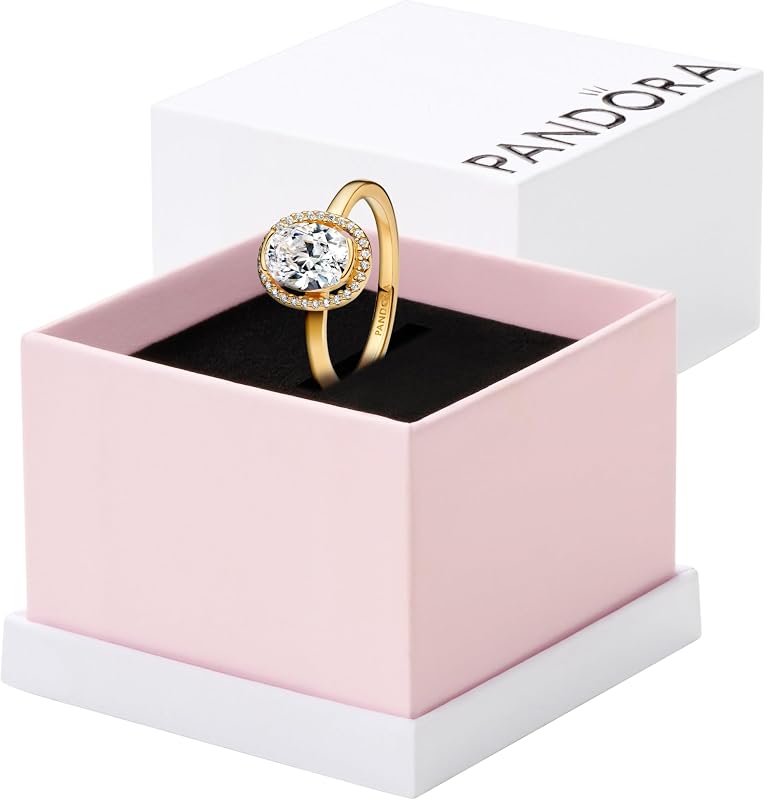 Oval Sparkling Halo Ring