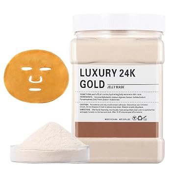 Jelly Masks for Facials Professional,Jelly Face Mask Skincare Hydrating,Jelly Masks Powder for Face Moisturizing,Smoothing,Deep Cleaning,Oil Contral,for All the Skin 23 Fl Oz24K Gold