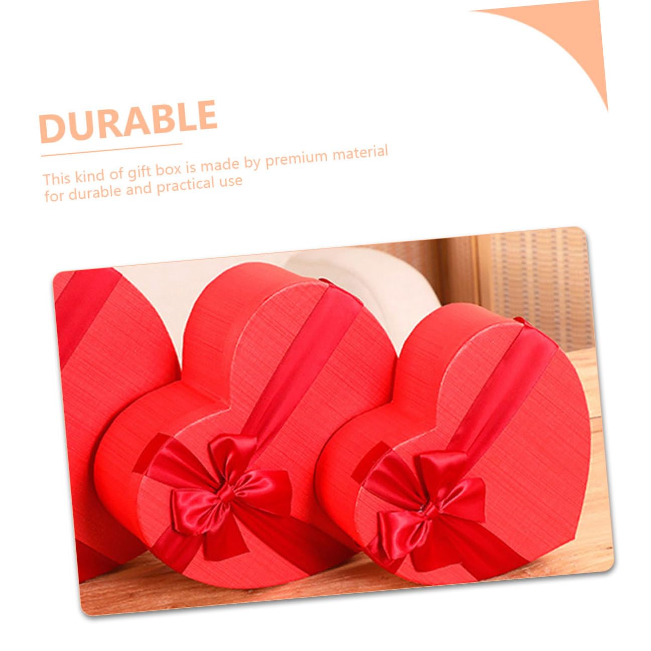 LRXIYODE Herzförmige Geschenkbox 3 Stück mit Schleife Kleine Kosmetik und Aufbewahrungsbox Stabile Verpackung für Valentinstag Hochzeit und Geschenkverpackung