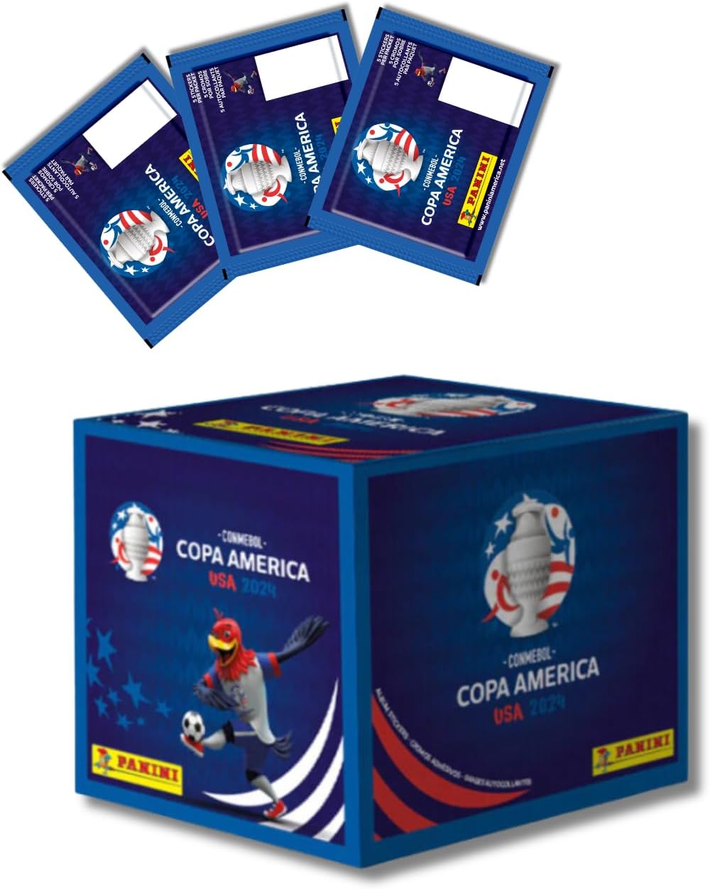PANINI COPA America 2024 USA - Sticker Box (50 Packs x 5 Stickers), Blue