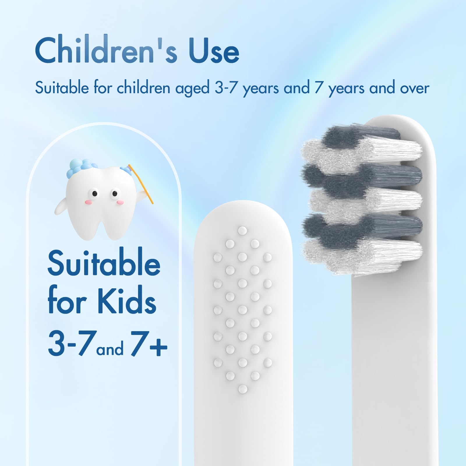 Recambio Head Kids compatible con cepillo de dientes eléctrico Quip, 6 unidades