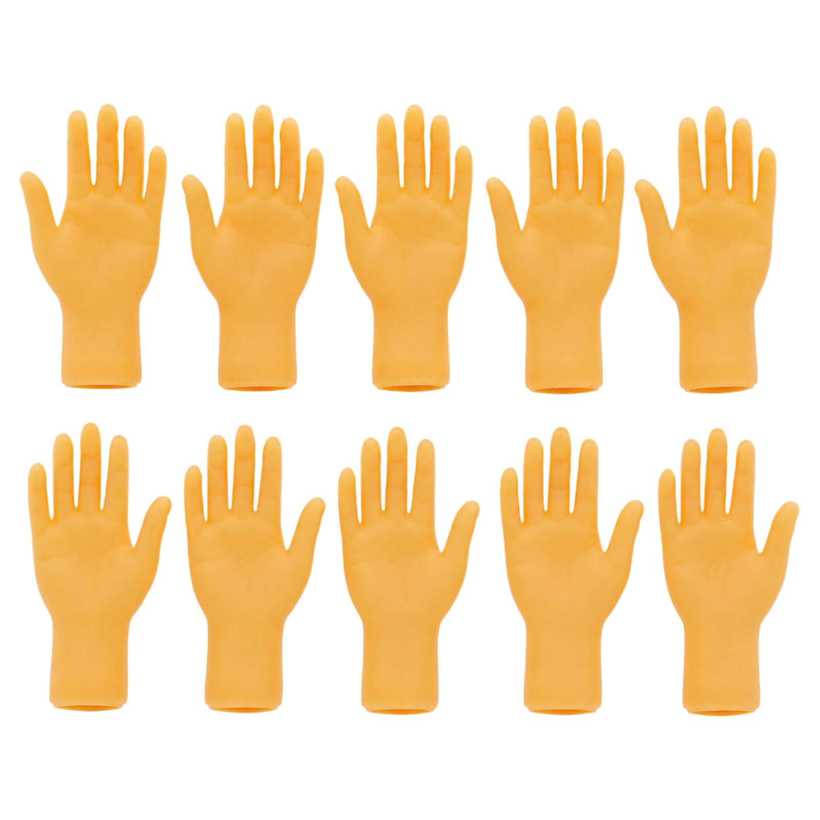 DCYQAIN 10 Pcs Tiny Hands Finger Puppets, Mini Plastic Finger Hands for Pranks, Video Shooting Props & Human-Pet Interaction