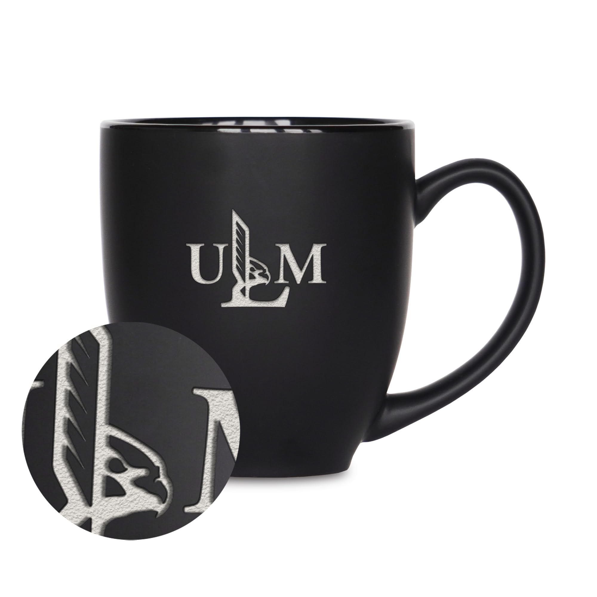 Tasse en céramique noire mate Louisiana Monroe grand format bistrot