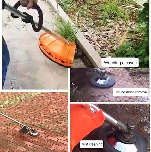 Miniatura 5 de MOCW 8 pulgadas de alambre de acero giratorio de alambre de malas hierbas cuchilla cortador de cabeza de repuesto para cortadores de eje recto