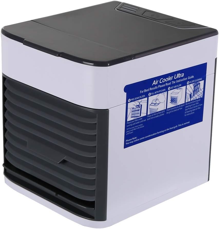 Heartell Personal Mini Air Cooler Ultra|Practical Shell, 2X Cooling Power and Quieter USB Cooler| Portable Conditioner for Children Safety, Office Table, Bedside Cupboard, etc.