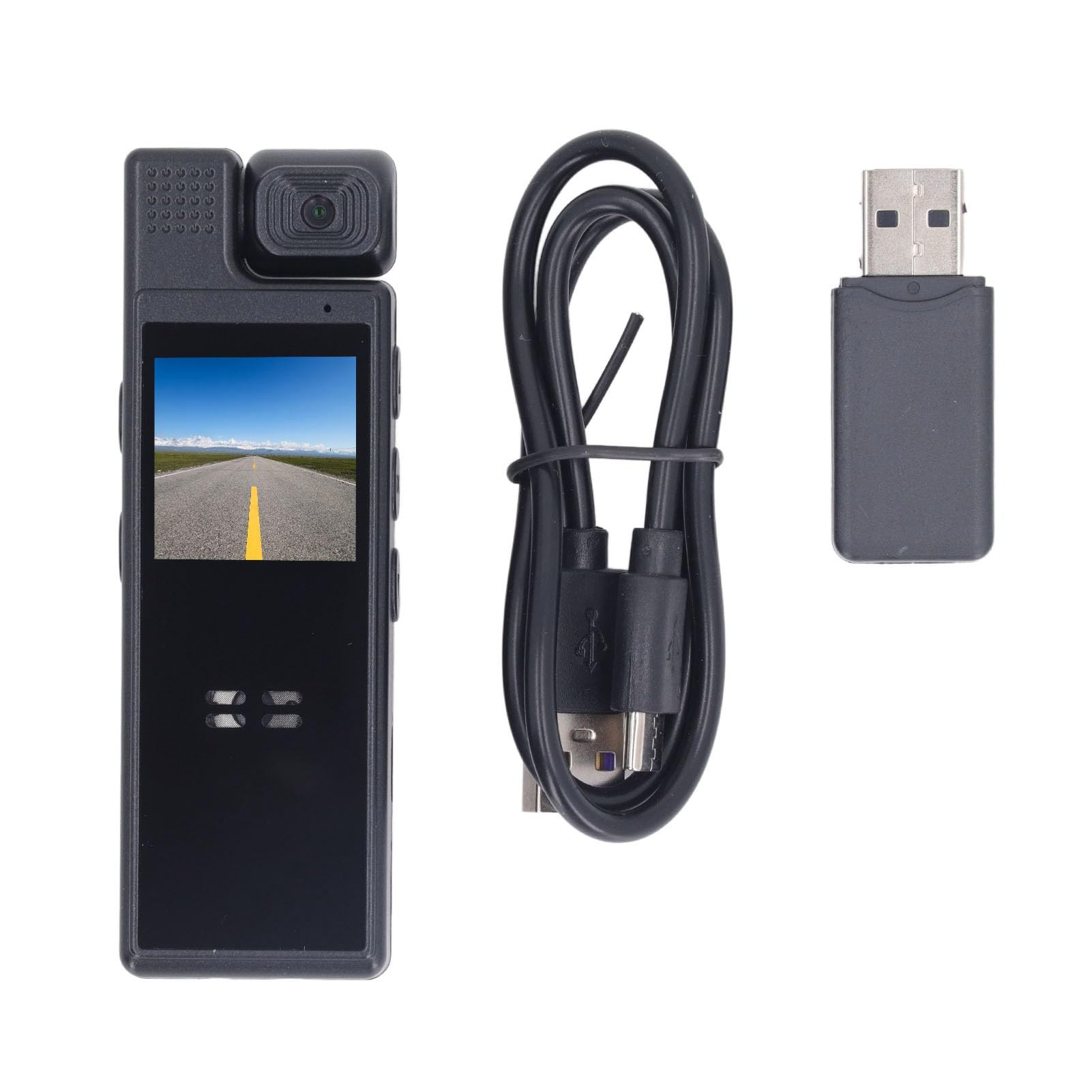 Caméra de Sport à Fixation arrière, étanche et résistante aux Chocs, enregistreur vidéo Portable 1080P avec Objectif Rotatif à 180° et écran de 1,3 Pouce, pour Le Cyclisme, la