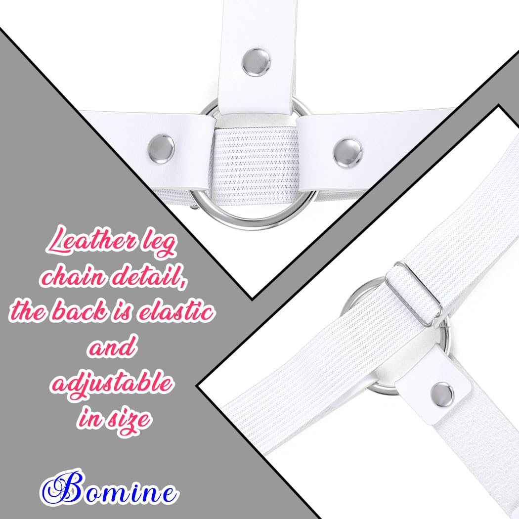 Anneau De Cuisse Punk à Double Rangée 1PC Anneau De Cuisse Rond En Cuir Sexy Punk Street Jarreti Res Double Rang E Taille Libre