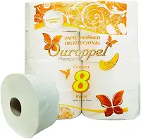 Papel Higiênico Folha Simples Rolão 300m PT 8 RL Ouroppel Premium