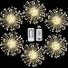 FOOING 6 Pack 120 LED Copper Wire Firework Lights Battery Operated Fairy Lights with Remote,8 Modes Starburst Lights Waterproof,Christmas Decorative Hanging Lights for Party Patio Bedroom,Warm White