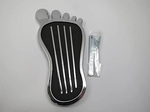 Universal Barefoot Chrome Gas Throttle Pedal Cover Street Rod Hot Rod Kustom Vintage Retro Classic