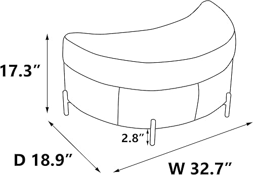 Miniatura 2 de HomSof Banco de almacenamiento tapizado de felpilla de 32.7 pulgadas de ancho, otomano grande con bandeja que sirve como mesa auxiliar, asiento