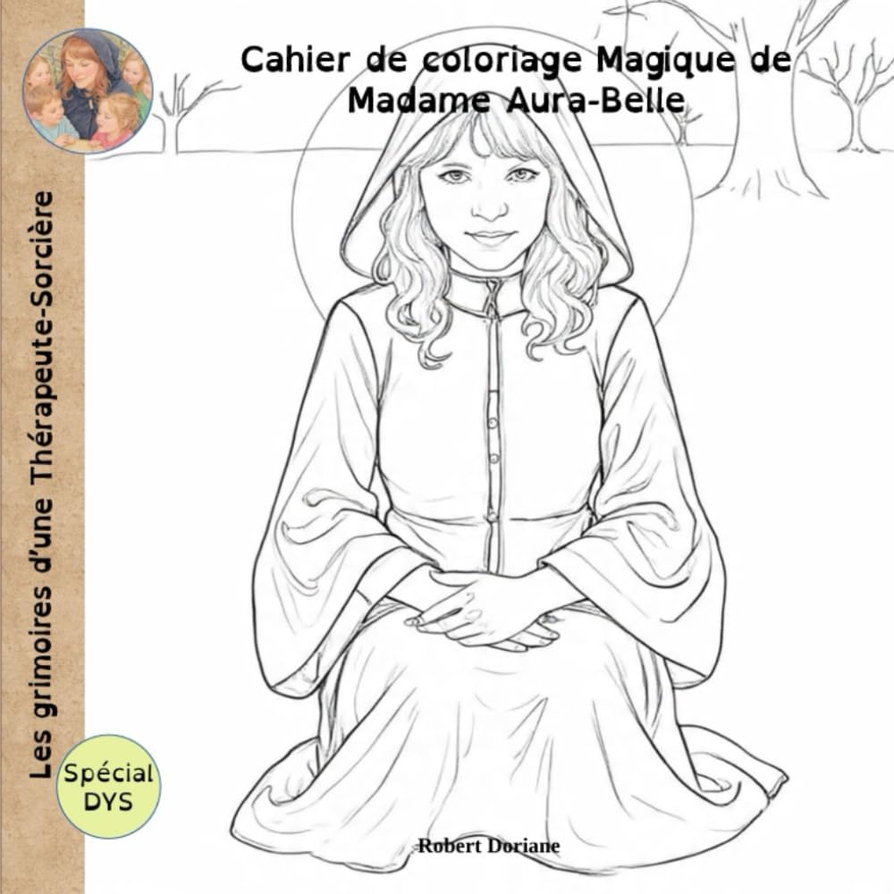 Les grimoires d’une Thérapeute Sorcière: Cahier de coloriage Magique de Madame Aura-Belle