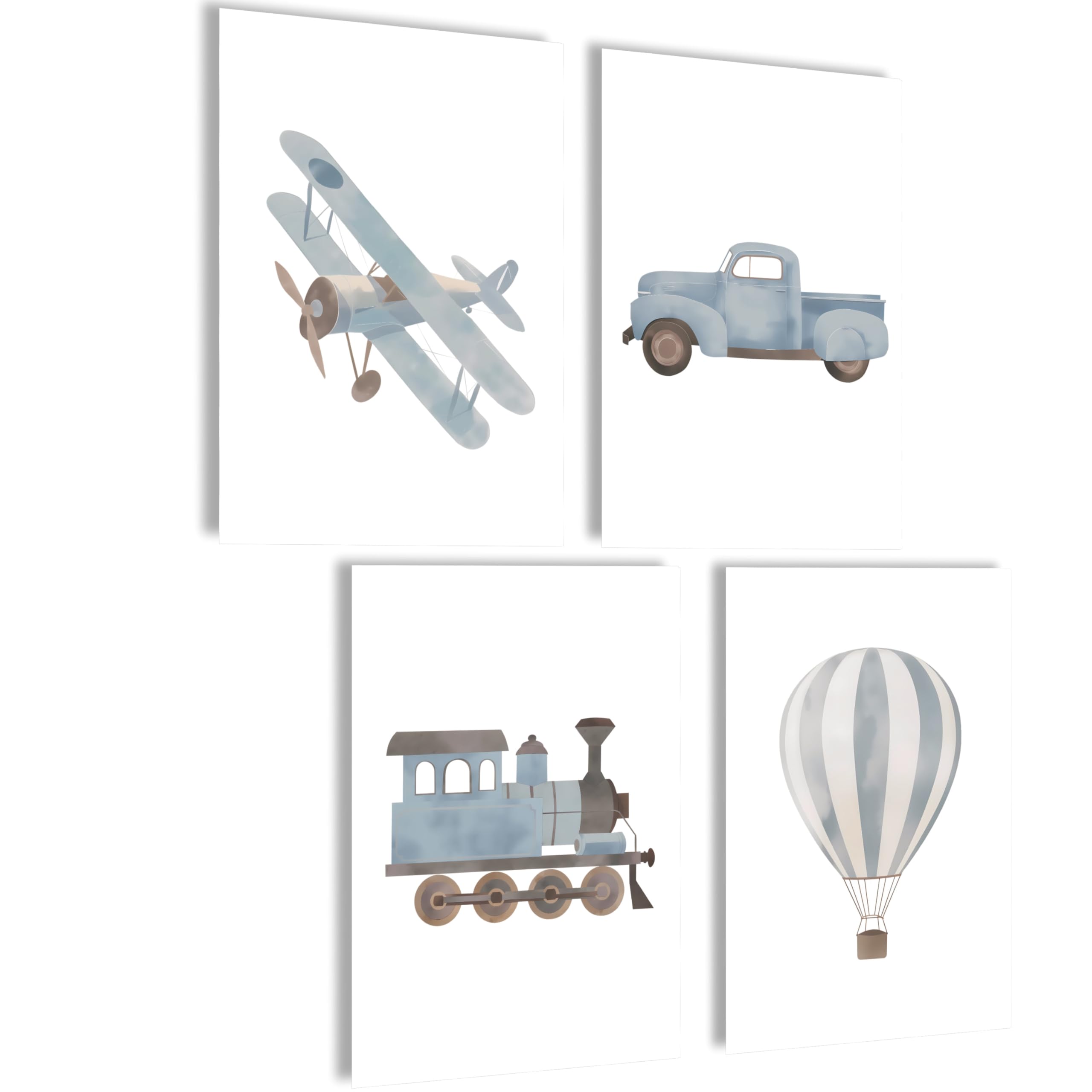 Bilder Kinderzimmer jungen Baby Zimmer Poster Set Wandbilder Kinderzimmer mädchen Babyzimmer Deko Bilder für Baby Zimmer Dekoration (Ballon)