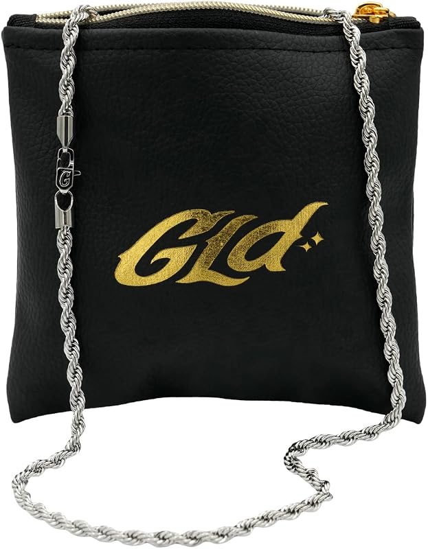 GLD Rope Chain - Gold-Plated Rope Chain with Exclusive Storage Travel Pouch - Snatch-Proof Clasp, Sweat-Proof and Fade-Resistant - Lifetime Quality, Designed in Miami