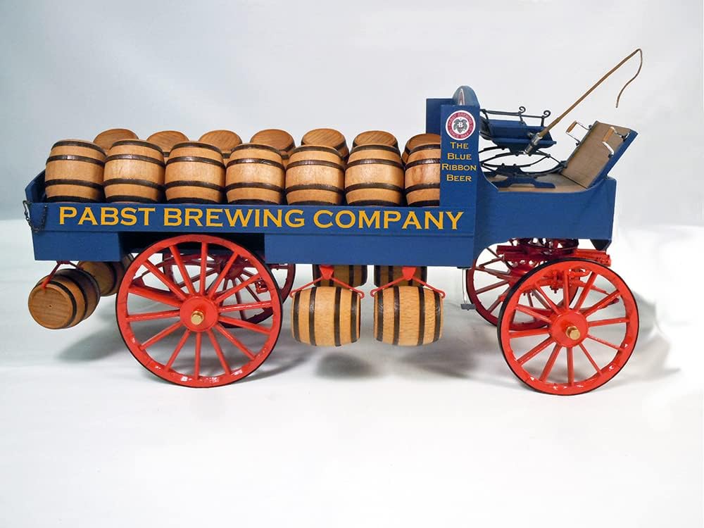 Model Trailways Old West Beer Wagon 1:12 Scale Length 12.75" Historically Accurate Wood and Metal kit to Assemble for Adults DIY