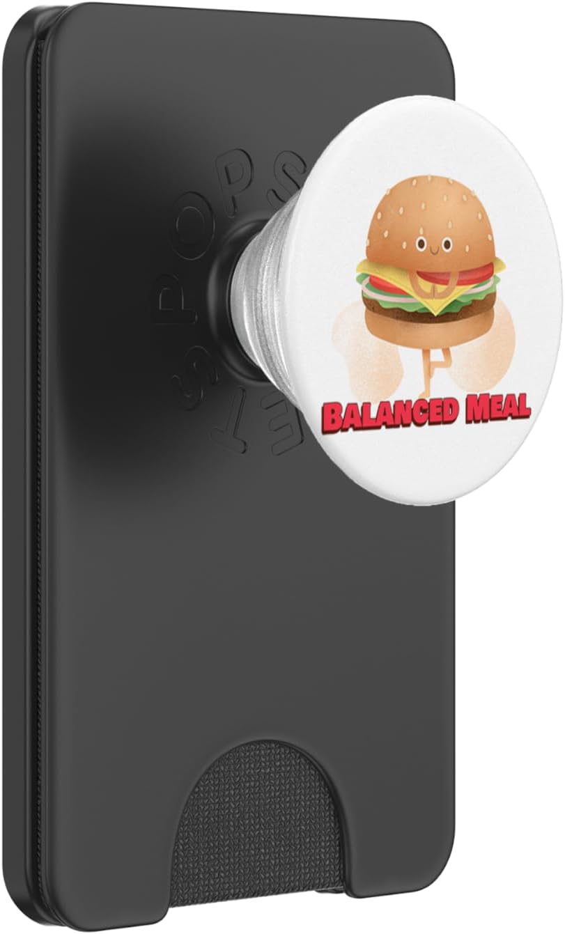 Funny Fast Food Balanced Meal Foodie PopSockets PopWallet for MagSafe