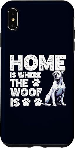 Vista 25 de iPhone 14 Plus Home is Where The Woof Is Dogo Argentino Dog Funny Dogs Fan Case