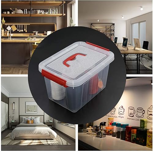 Miniatura 7 de Kiddream 6 paquetes de cajas transparentes, contenedores de almacenamiento de plástico de 6 cuartos de galón con tapas