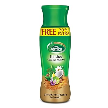 Vatika Enriched Coconut Hair Oil, 75 ml (Get 20% extra)- Clinically Tested to Reduce 50% Hairfall in 4 Weeks