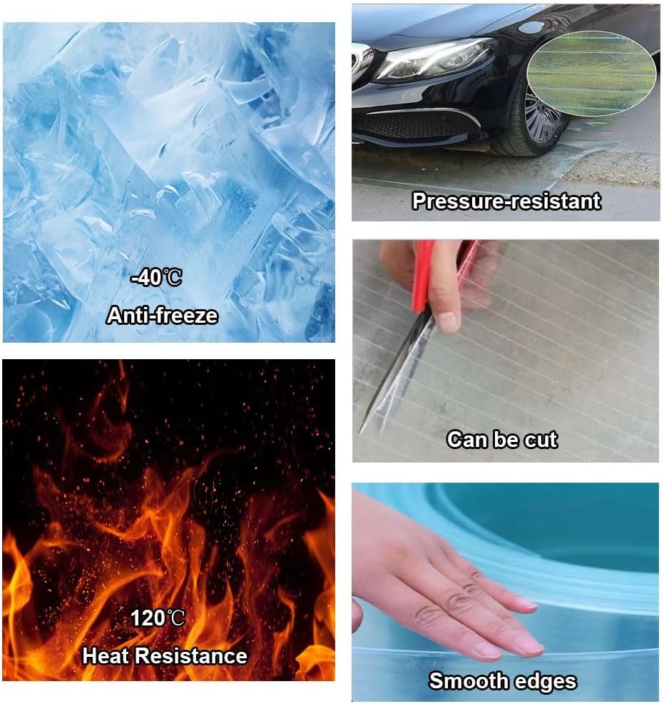 Polycarbonate Roofing Sheet UV Resistant Greenhouse Daylighting Panels Width 100cm/3.3ft Length 200-2000cm/6.5-65.6ft Garage Shed Transparent Roofing Cladding Panel 1.5mm(3.3x26.2ft/1x8.0m)