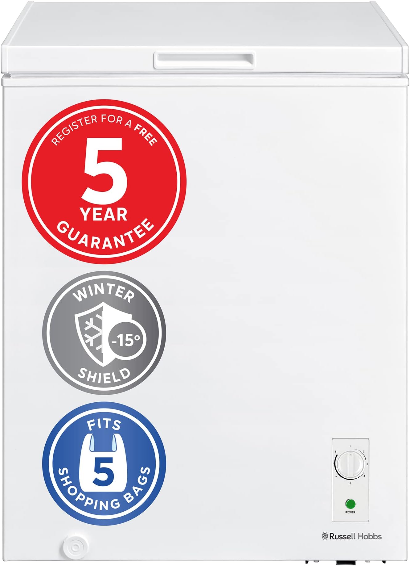 Russell Hobbs 99L Chest Freezer, White