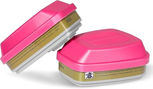 (1 par) 60926 Filtros de cartuchos respiradores, filtro de partículas de repuesto para máscara respiradora 6200,6800,7502, protege contra vapores