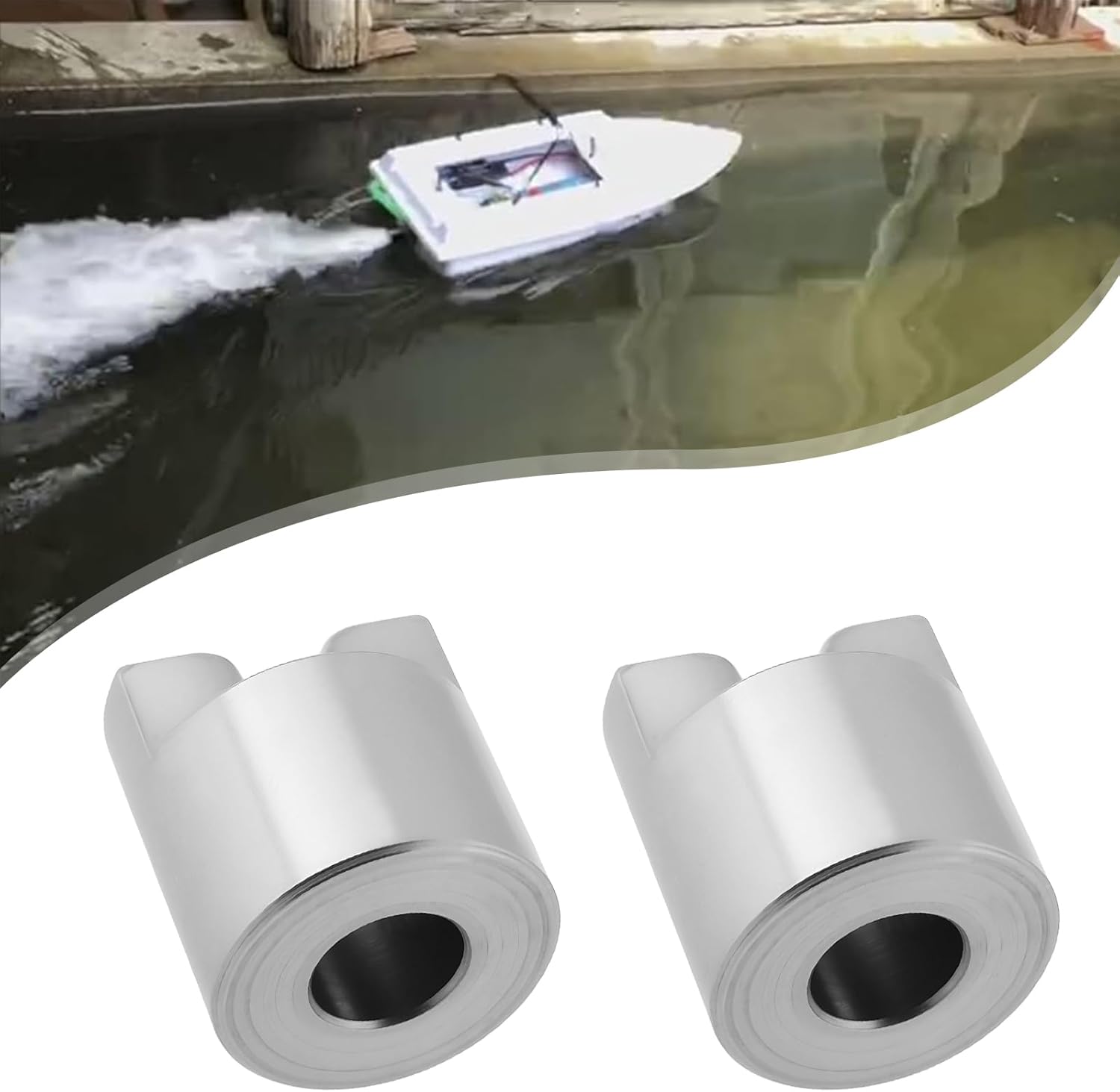 OTOTEC 10pcs RC Boat Stainless Steel Drive Dogs Propeller Adapter Set for RC Boat Shaft, 3mm