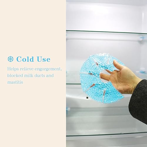 Miniatura 7 de Paquetes de hielo con cuentas de gel para pecho calientefrío, almohadillas de calor para lactancia materna, dolor de lactancia, mastitis,