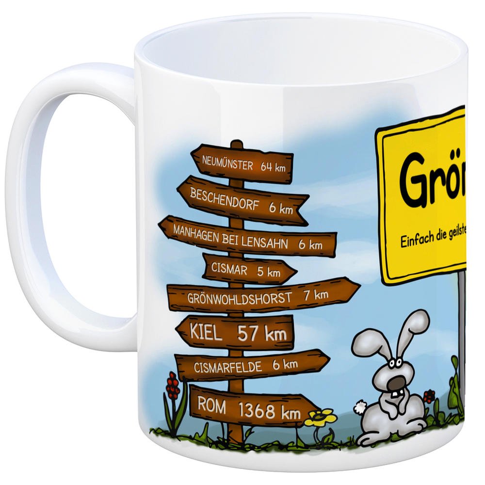 Pritzwalk Kaffeebecher „Einfach Die Geilste Stadt Der Welt“ – Lustiger Keramikbecher 300 Ml Mit Entfernungswegweisern Für Lokalpatrioten