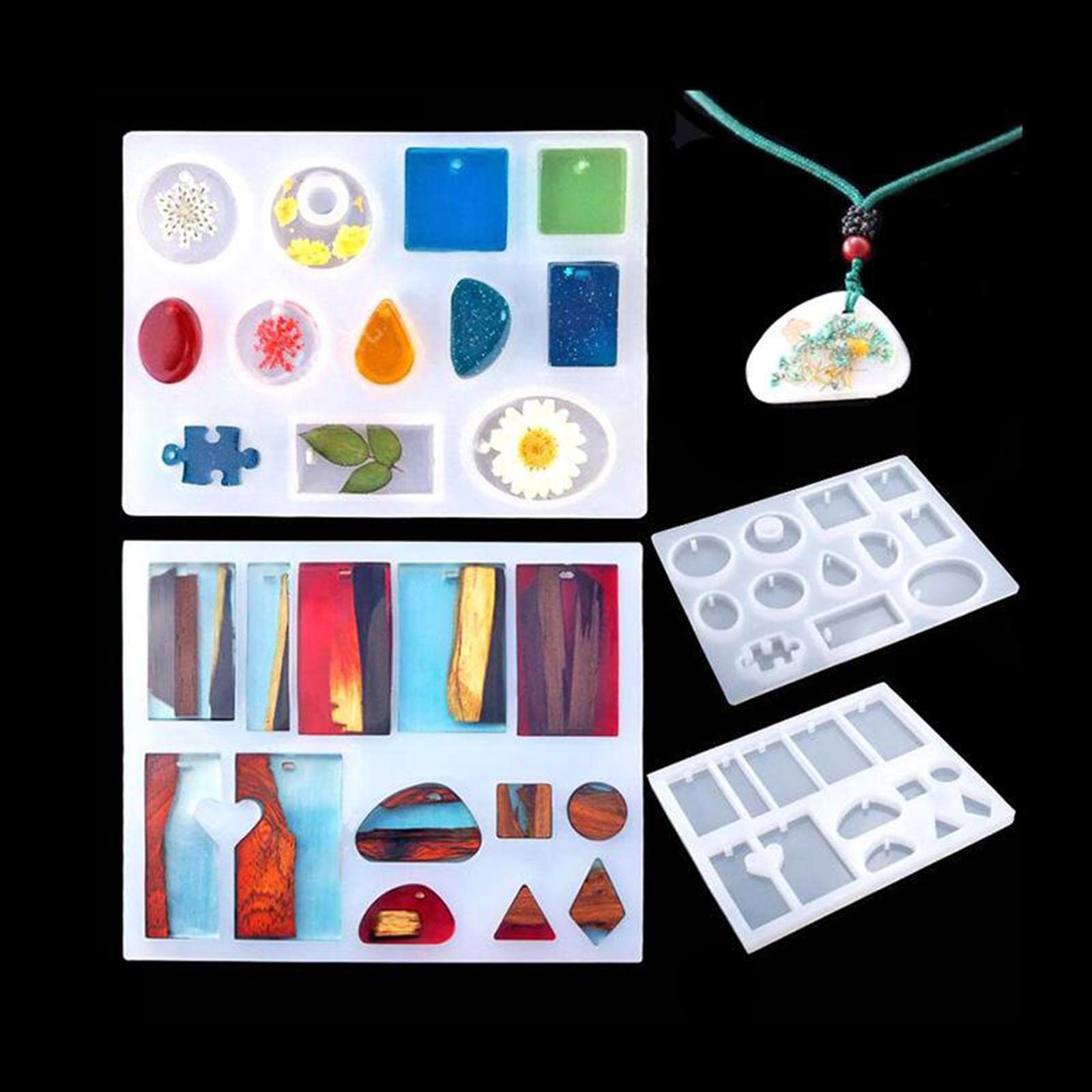Kit di Fusione in Resina da 148 Pezzi, Include Ciondoli E Gioielli, 184pcs (Paillettes)