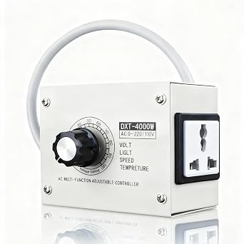 Voltage Regulator, 4000W AC 220V Electronic Voltage Regulator, SCR High Precision Adjustable Single Phrase Motor Fan Speed Controller Dimmer for Electrical Equipment in Households