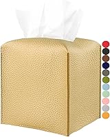 Vista 20 de Portapañuelos Cubierta de Caja de Pañuelos Blanca – Cubierta Cuadrada de Cuero para Caja de Pañuelos con Cinturón Inferior, Portacaja de Pañuelos