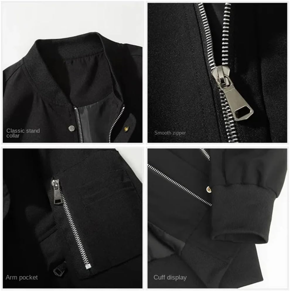 Men's Stand Collar Casual Zipper Jacket Outdoor Sports Coat Jacket For Men Loose Streetwear Outerwear Jackets