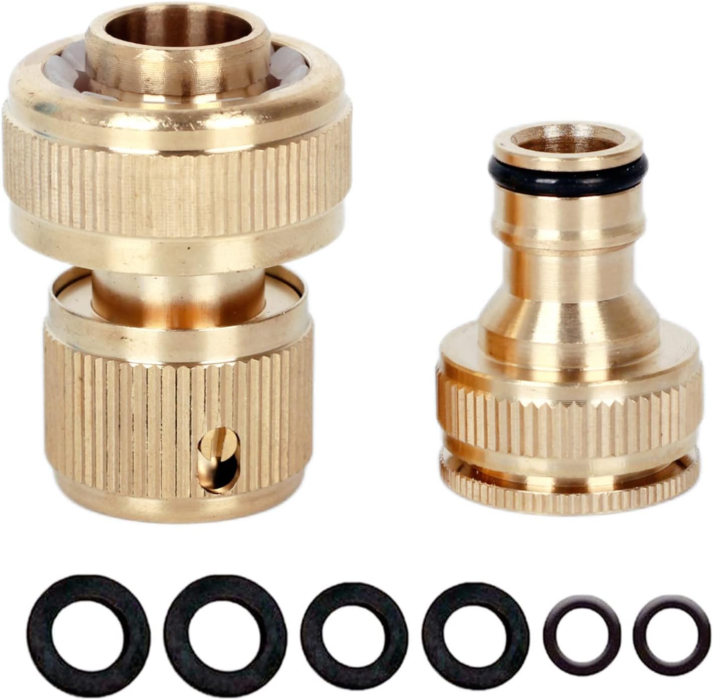 Brass Garden Tap Hose Connector Outside Tap Connectors Kit,Hose End