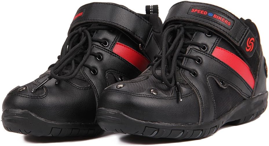 Pro-biker Men Motorcycle Riding Shorty Boots (Black, 8)