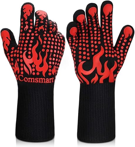 BBQ Gloves, 800 ℃/1472℉ Heat Resistant Grilling Gloves Silicone Non-Slip Oven Gloves Long Kitchen Gloves for Barbecue, Cooking, Baking, Cutting BBQ Gloves, 800 ℃/1472℉ Heat Resistant Grilling Gloves Silicone Non-Slip Oven Gloves Long Kitchen Gloves for Barbecue, Cooking, Baking, Cutting