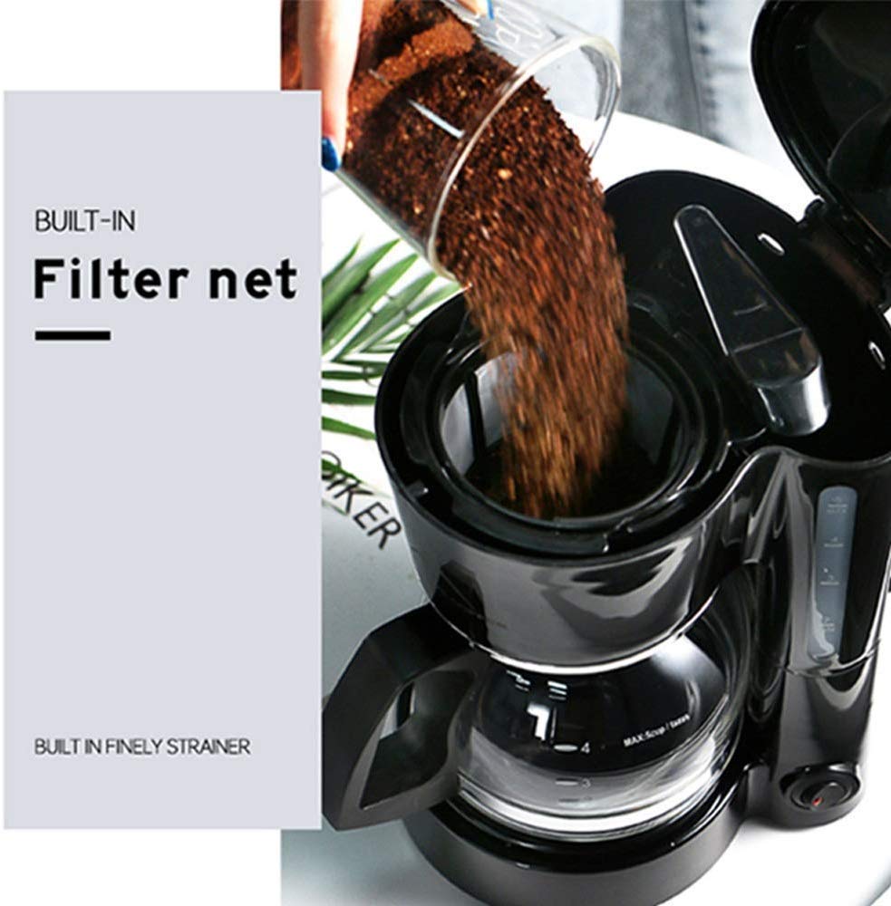 Cafetera Cafetera, Filtro De Café, Cafetera Semiautomática, Filtro Incorporado [Función Antigoteo, Hervidor De Aislamiento (750 Ml), 600 W] Compatible con Oficina, Familia,C Interesting