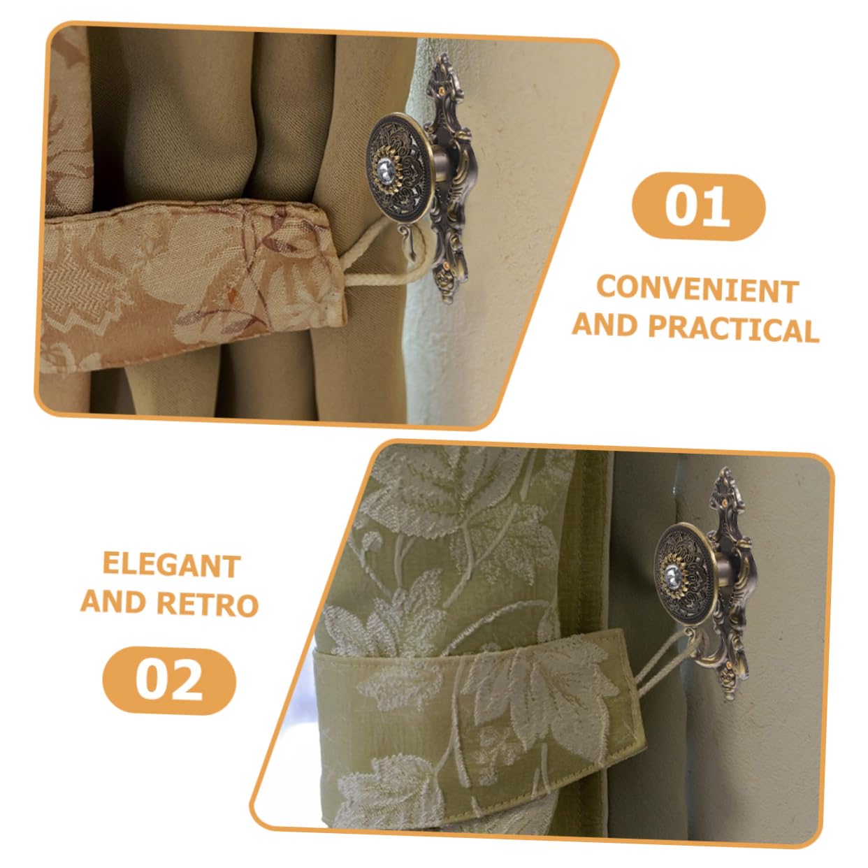MAGICLULU Lot De 5 De Rideaux en Alliage Muraux pour Chapeaux Organisateurs Créatifs pour Décoration Intérieure 4 Pièces X 5