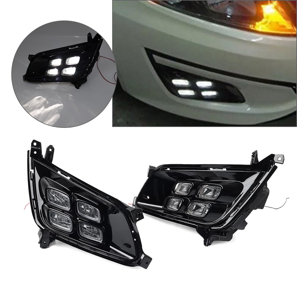 Cnswee6 2 Pcs Daytime Running Lights Front Fog Light Driving Lamps ABS for KIA Optima K5 14-2015