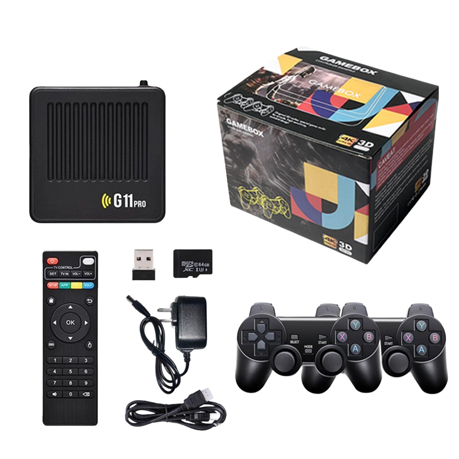 retrowave g11 pro Konsole Retro Spielkonsole mit 4K Grafik, Plug and Play für Zwei Spieler, Heimspielsystem für nostalgische Videospiele
