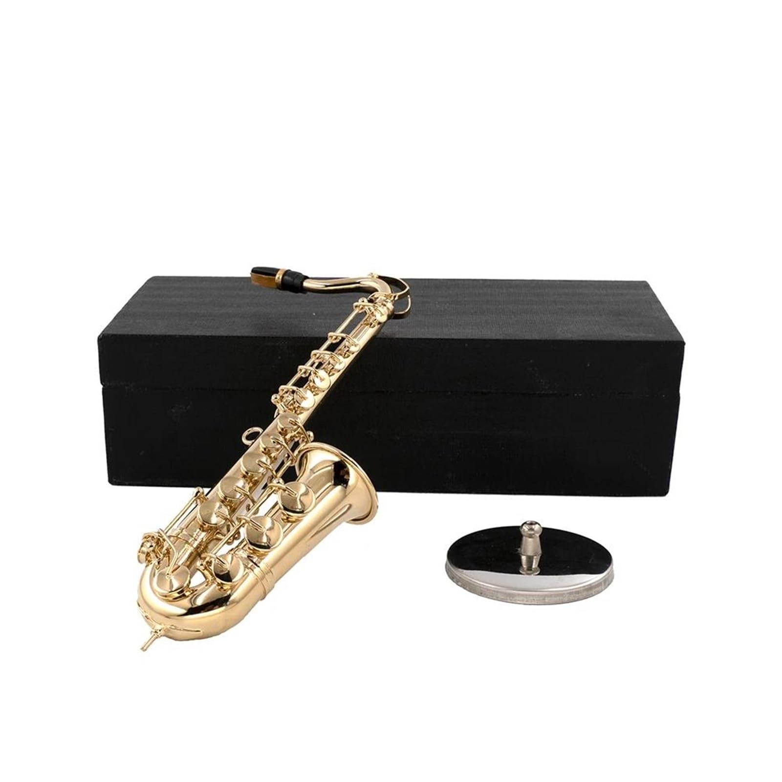 Saxofón Tenor En Miniatura De Cobre Modelo Accesorios Musicales Decorativos(14cm)
