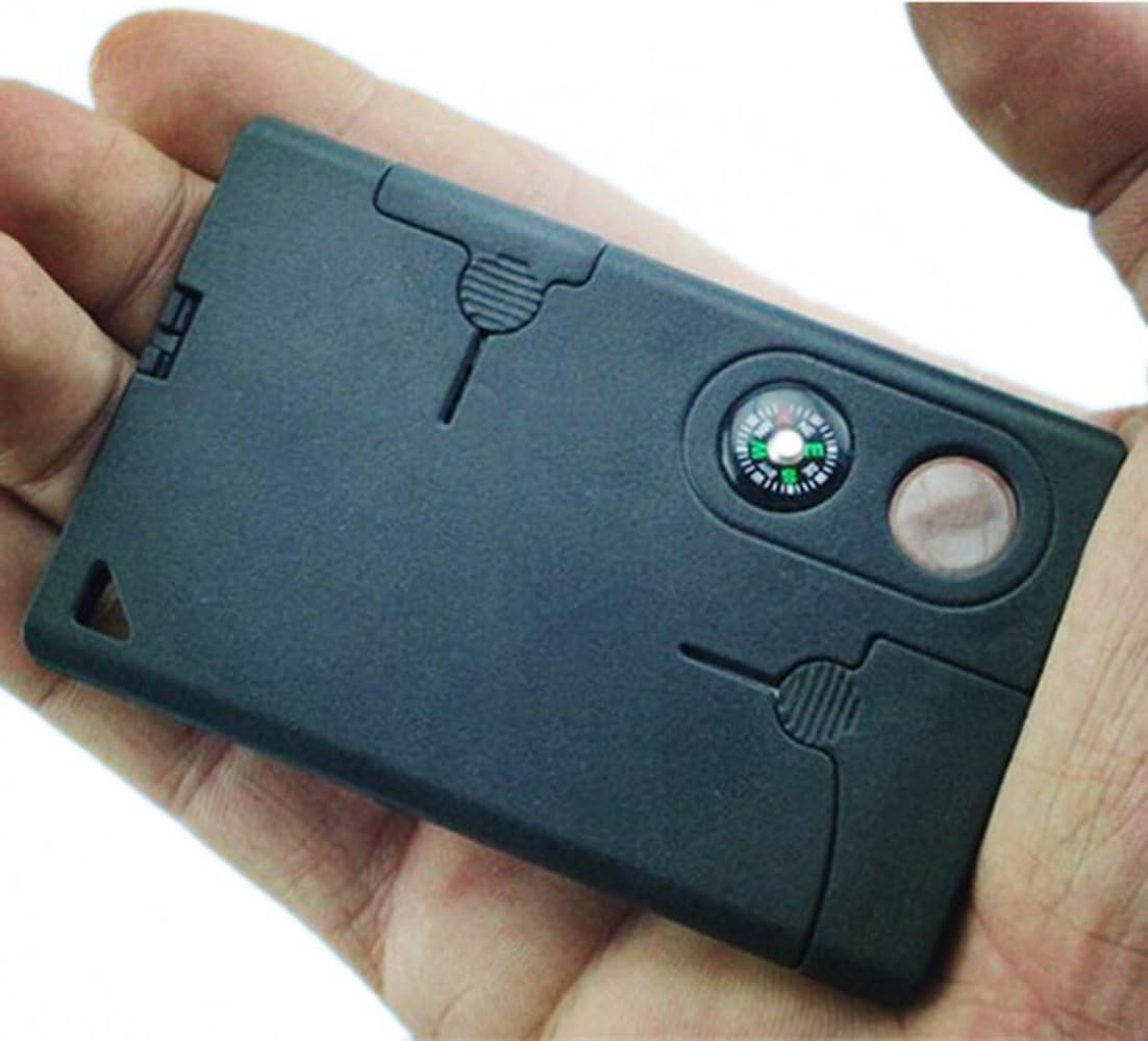 Credit Card Tool TOPIND Outdoor Survival Pocket Toola Multi-Functional Utility Card Tool 10 in 1 Credit Card Companion Swiss Card for Camping Hiking