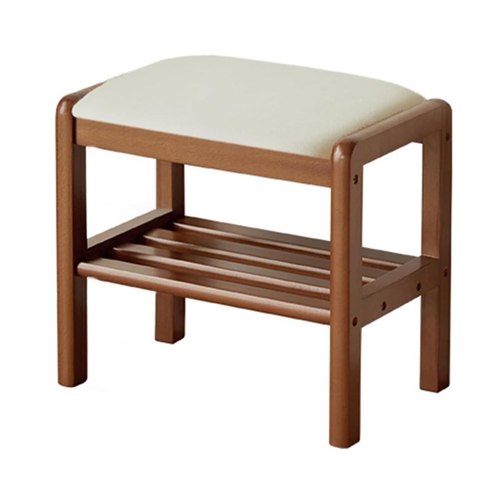 KLGFBDC Solid Wood Shoe Bench with Storage Shelf - Entryway Shoe Rack for Hallways and Living Rooms - Stylish and Functional Storage Solution