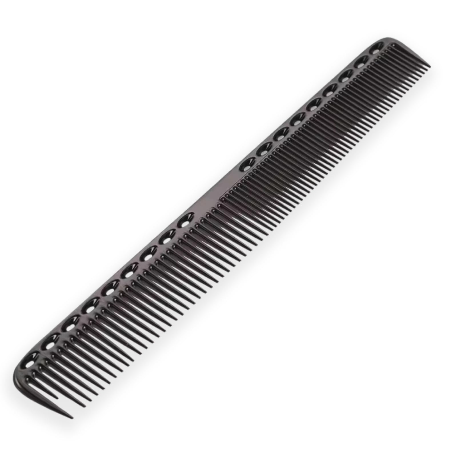 Professional Anti-Static Carbon Fibre Heat Resistant HairDressing Comb Round Medium/Fine Teeth for Men Women Kids for All Hair Types_Black-picture-51
